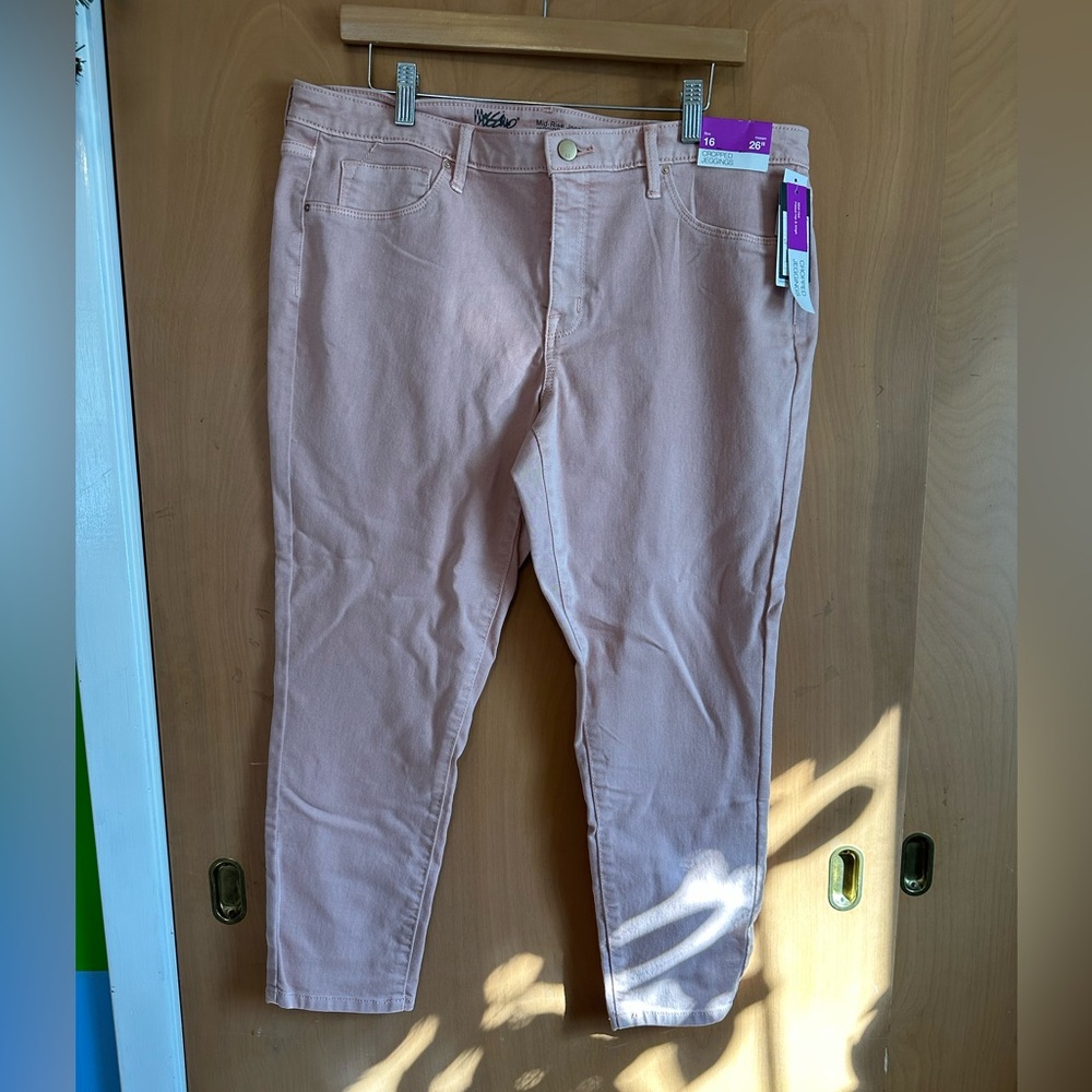 Pink/mauve cropped jeggings
